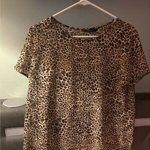 SheerLeopard Print Women's Top 3/20 size medium